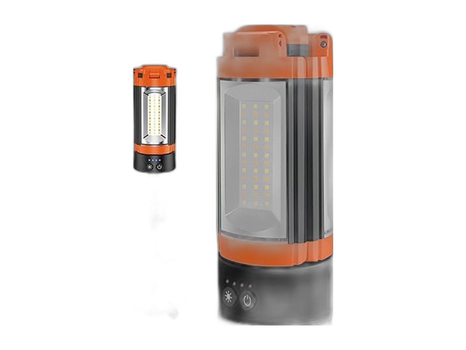 rechargeable 12000mah camping light with adjustable stand on white background
