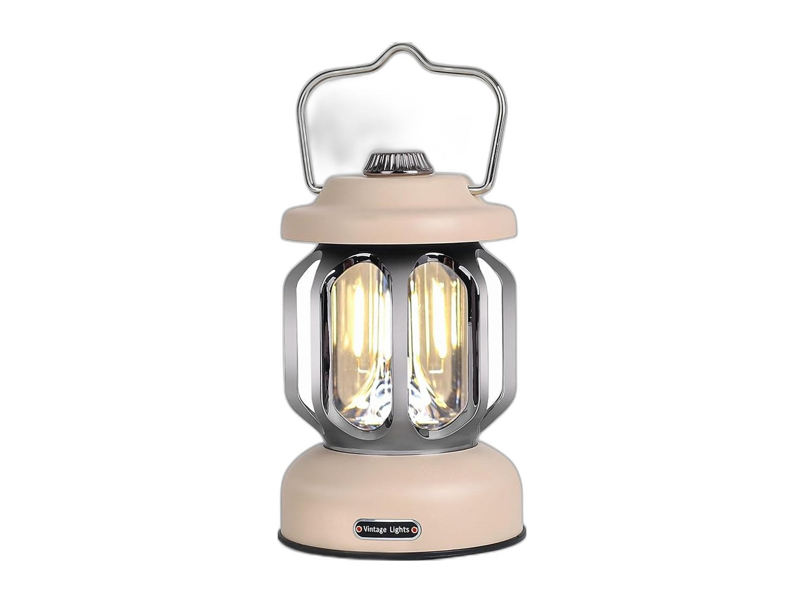 rechargeable led camping lanterns vintage camping light on white background