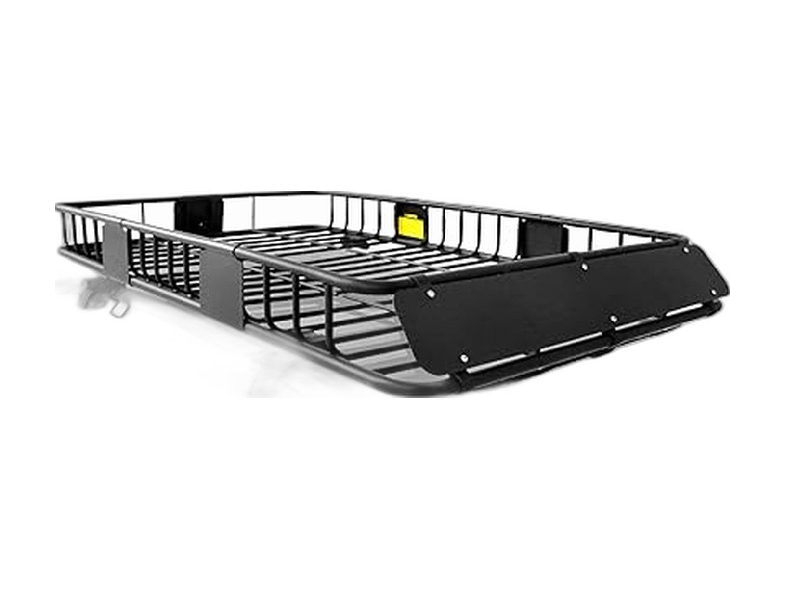 roof rack basket rooftop cargo carrier with extension on white background