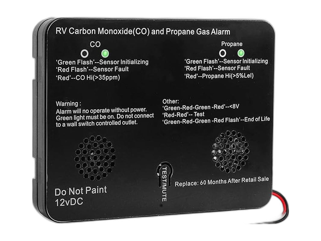RV Dual LP/CO Gas Detector, 12V DC 100dB Alarm – RV Parts Giant
