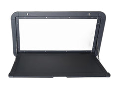 Black Series fold down exterior bar table aluminum