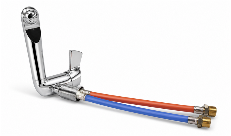 Dometic 3313070.001 Fold-Down RV Galley Faucet, Chrome – Dometic