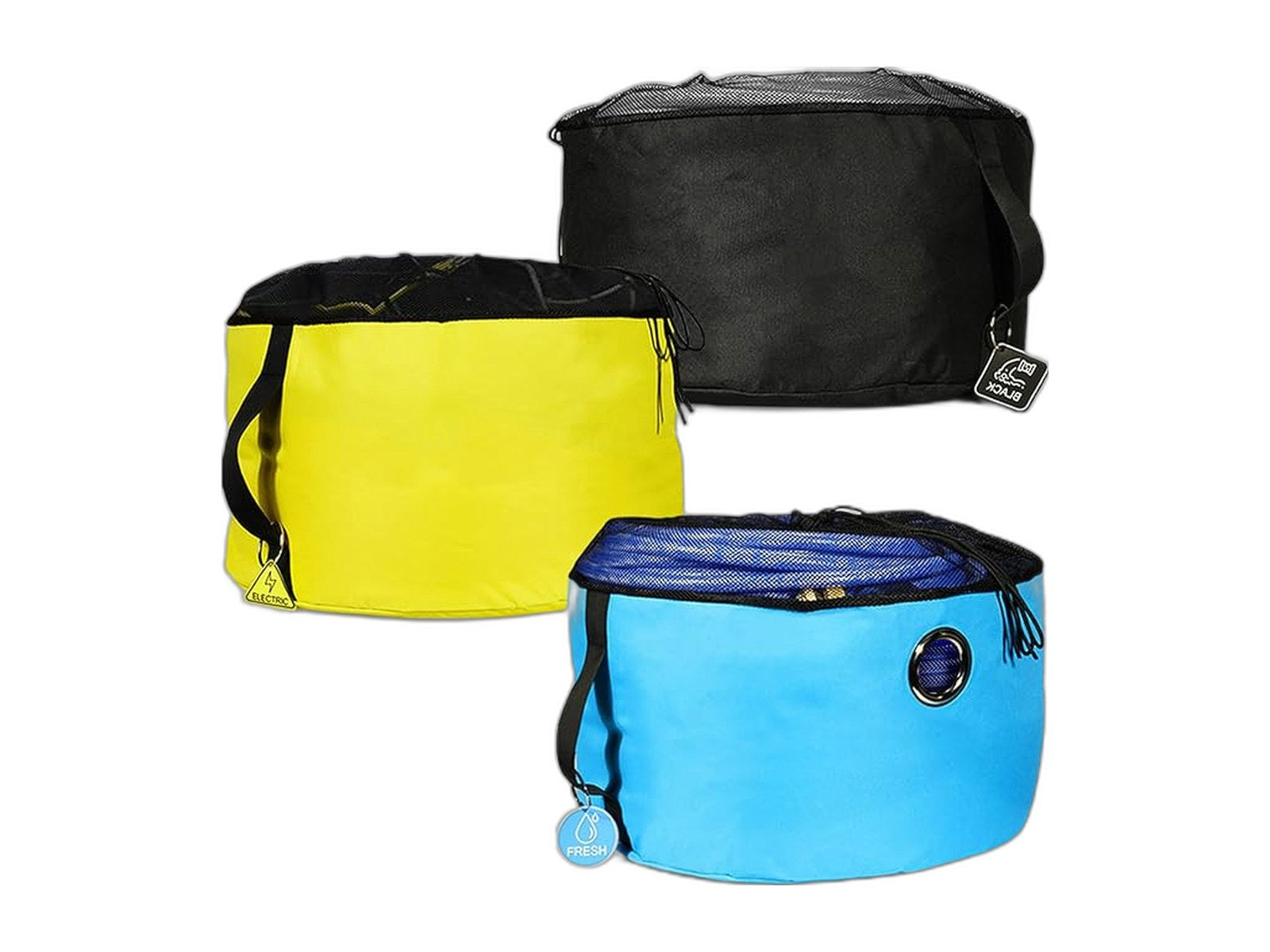 rv hose storage bag of 3 pack camper on white background