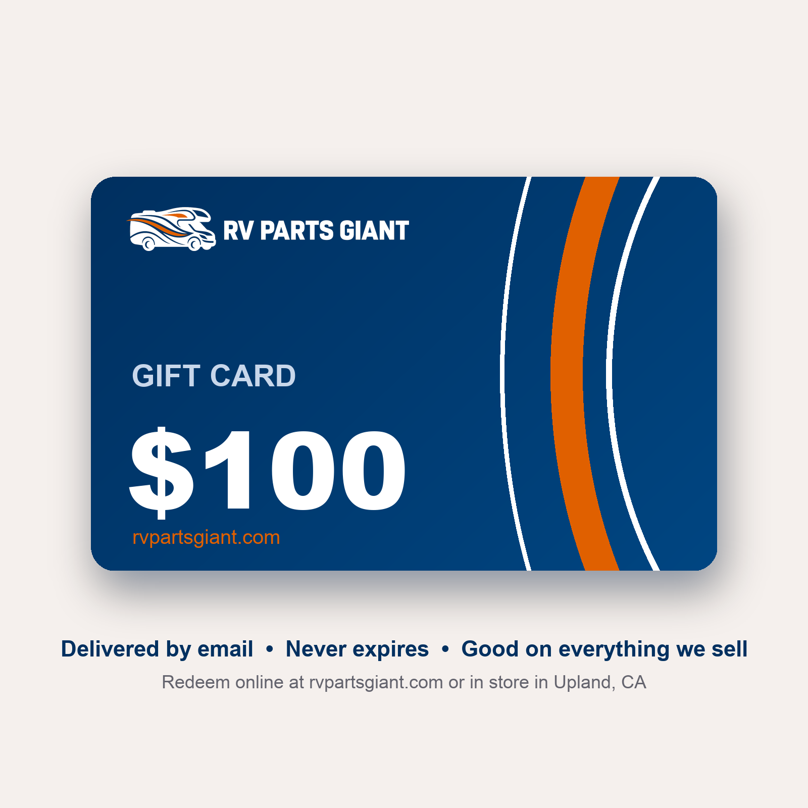 RV Parts Giant $100 gift card