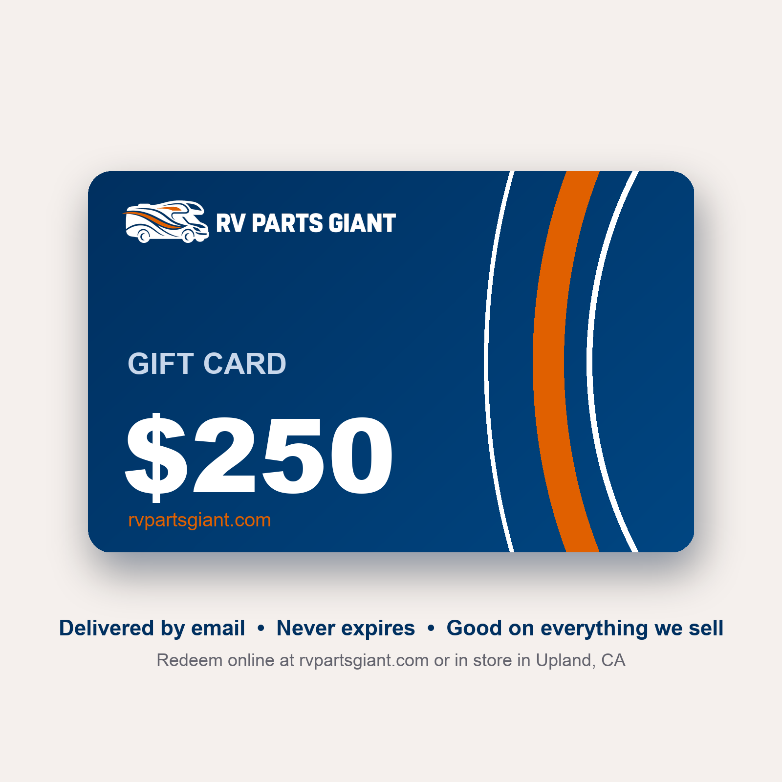 RV Parts Giant $250 gift card