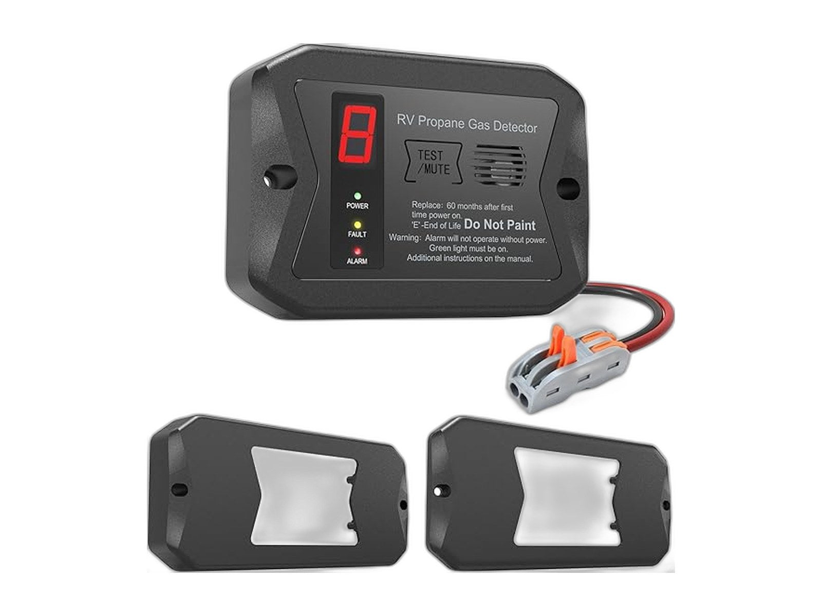 rv propane gas detector digital propane lp gas on white background