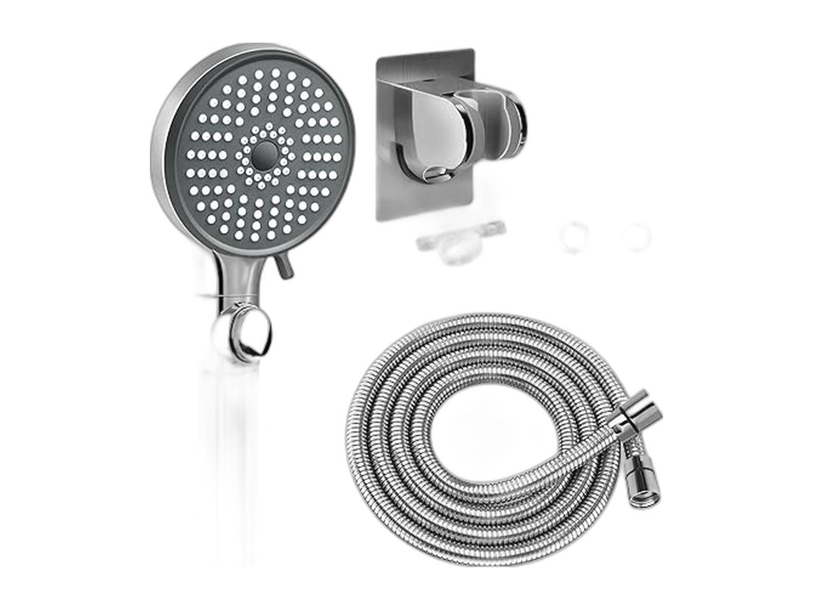 rv shower head with hose high pressure 5 on white background