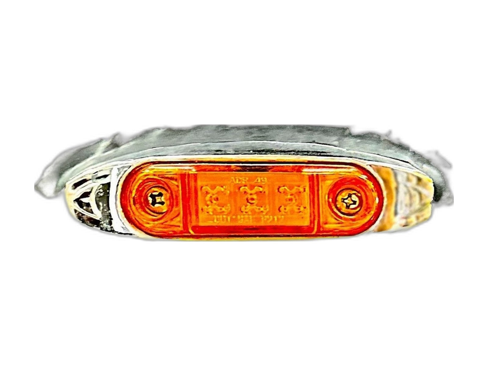 rv trailer led turn signal marker amber on white background