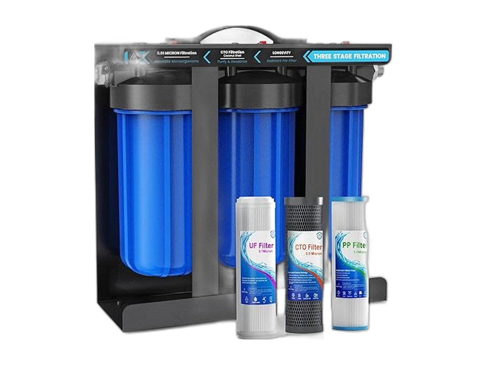 rv water filter system 0 01 micron on white background