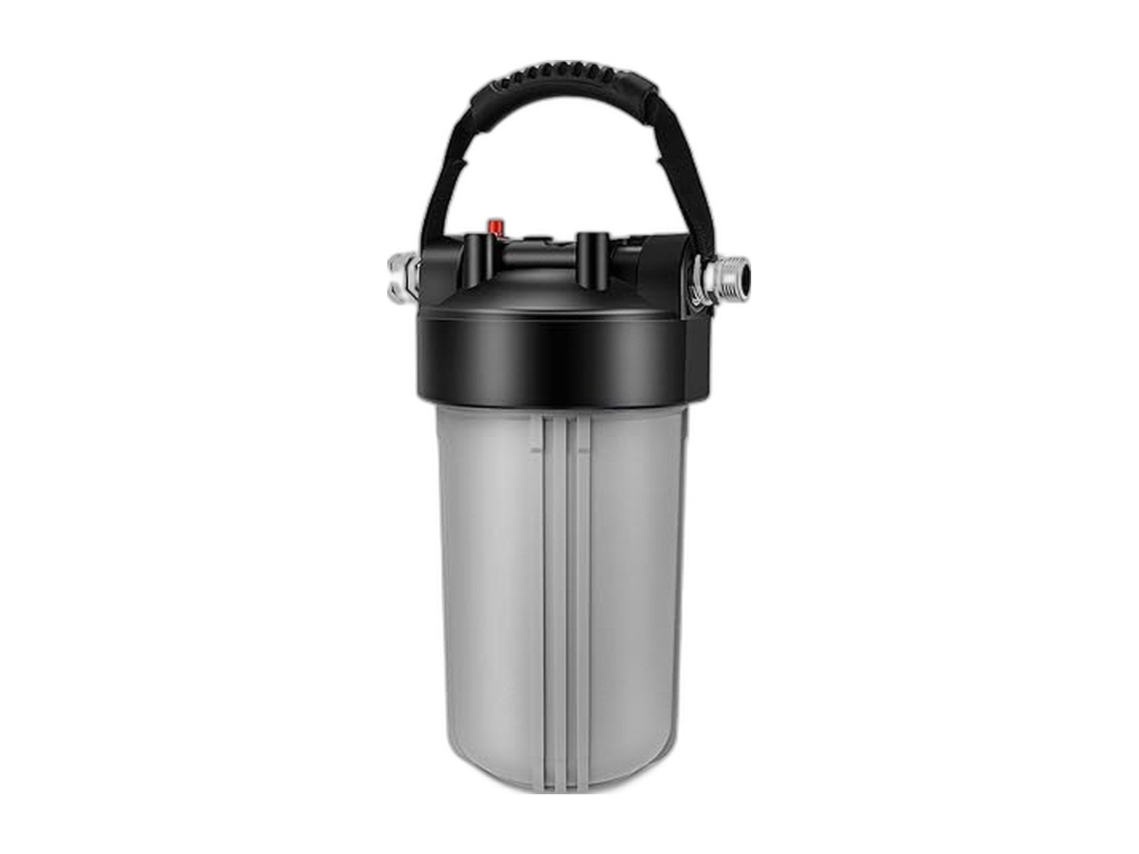 rv water filter system clog resistant inline on white background