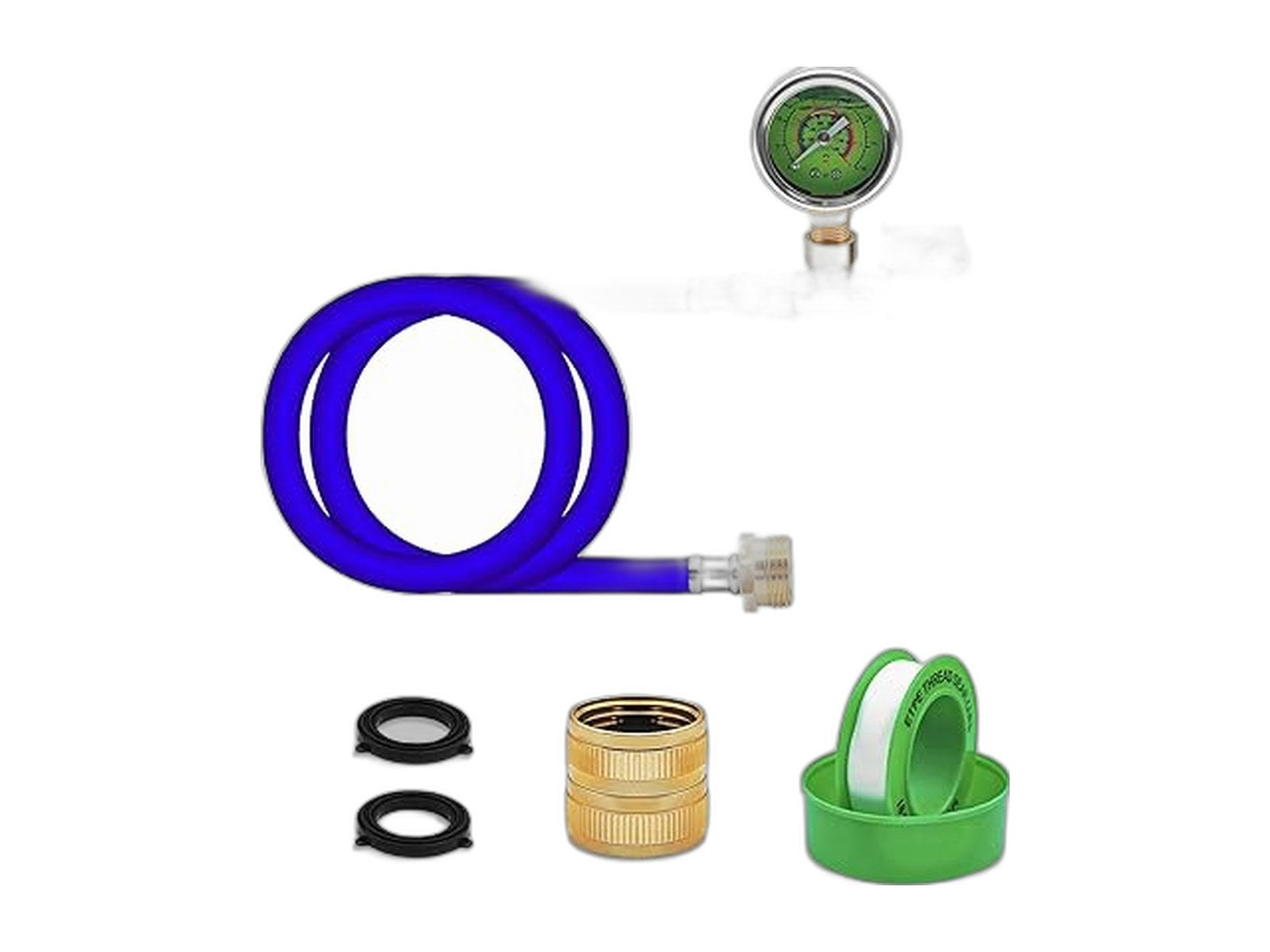 rv winterizing kit with pressure gauge 60inch on white background