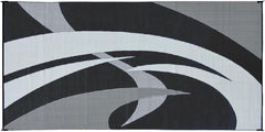 Reversible RV patio awning mat 9x18