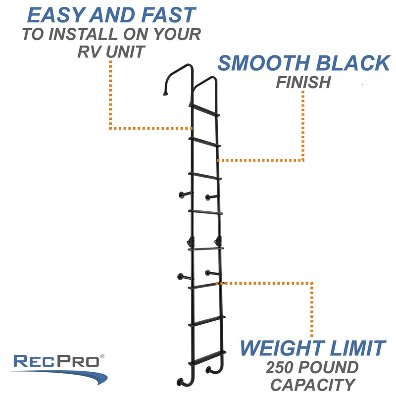 RecPro 92 inch exterior rear RV ladder