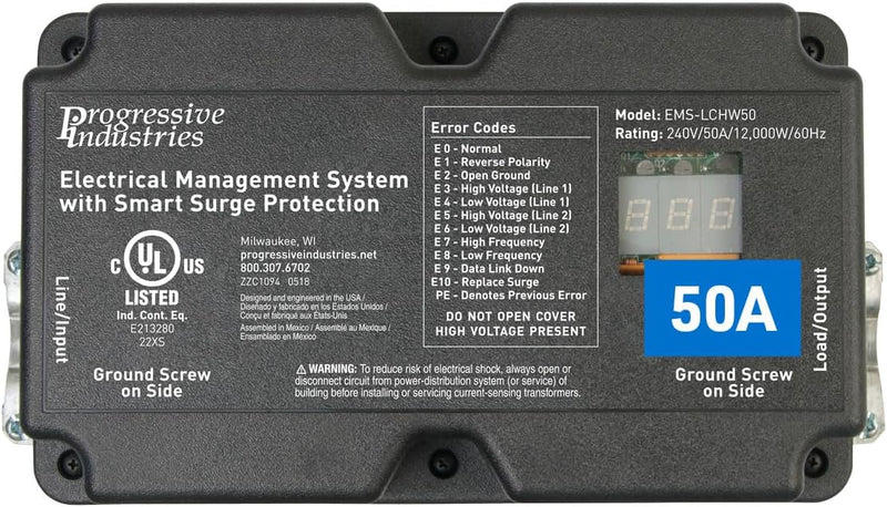 Progressive Industries EMS-PT30X Portable RV Surge Protector & EMS, 30 Amp