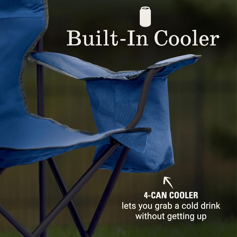 Camping chair with cooler