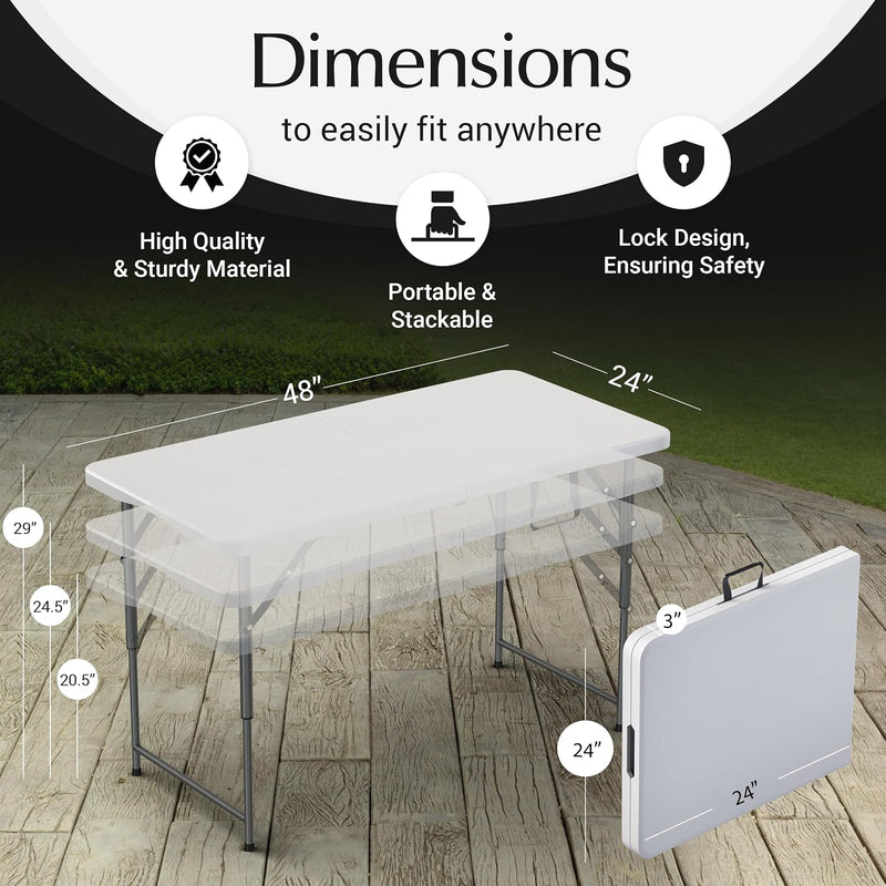 Folding utility table
