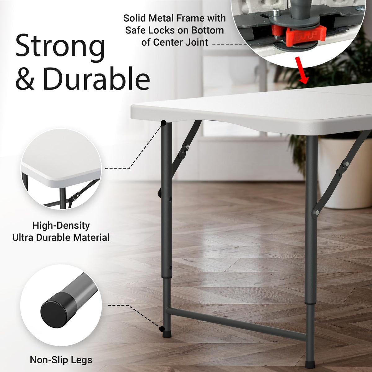 Folding utility table