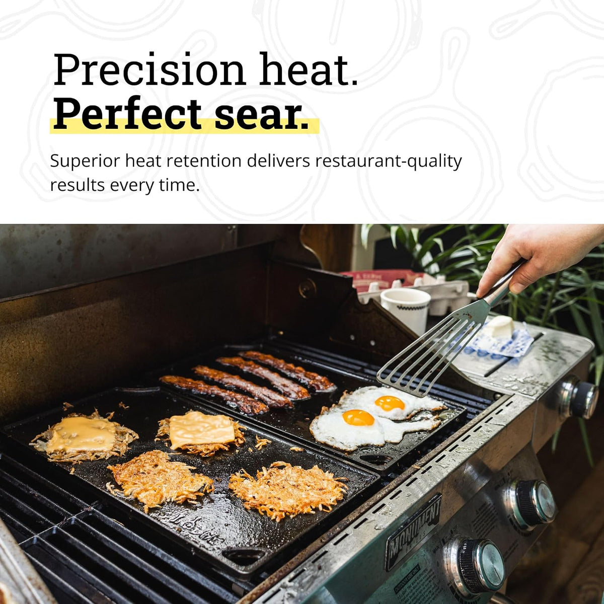 Cast iron grill griddle
