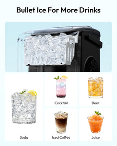 EUHOMY Countertop Ice Maker, 26 lb/Day
