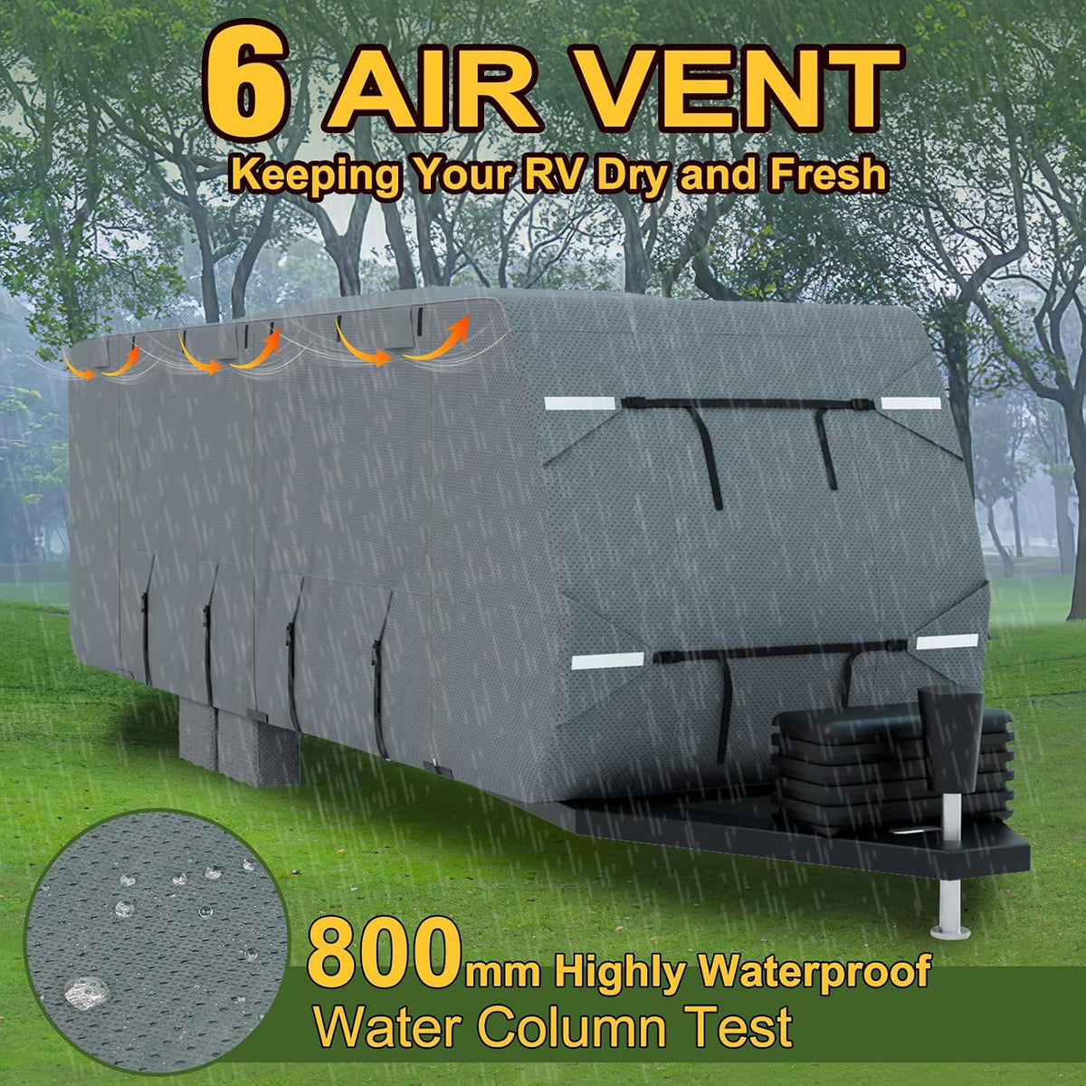 Travel Trailer RV Cover, 9-Layer, Fits 24'–27'