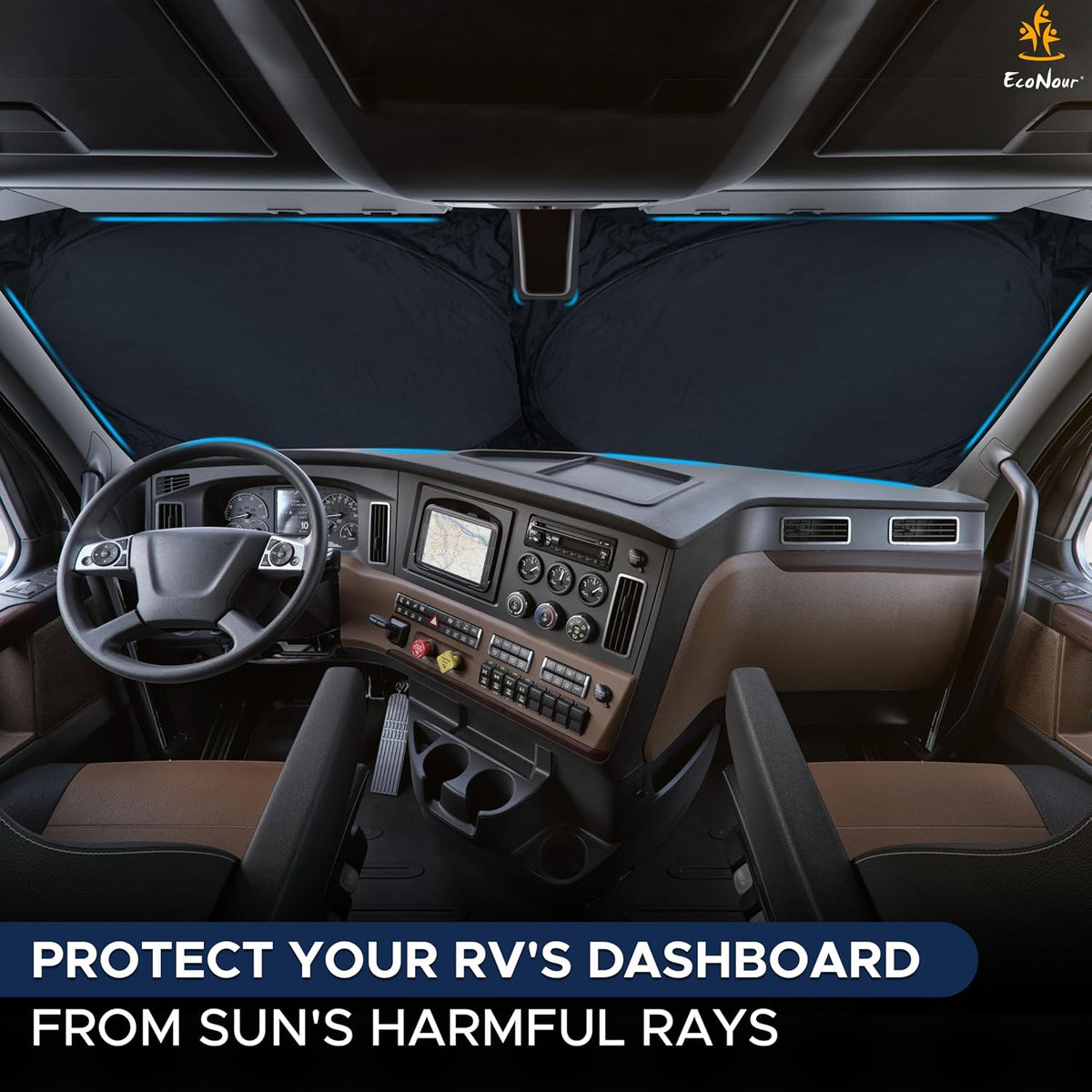 RV windshield sun shade