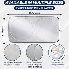 RV windshield sun shade