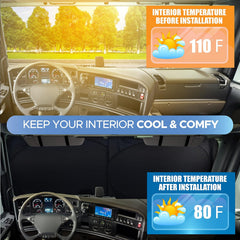 RV Windshield Sun Shade, Foldable 102" x 51"