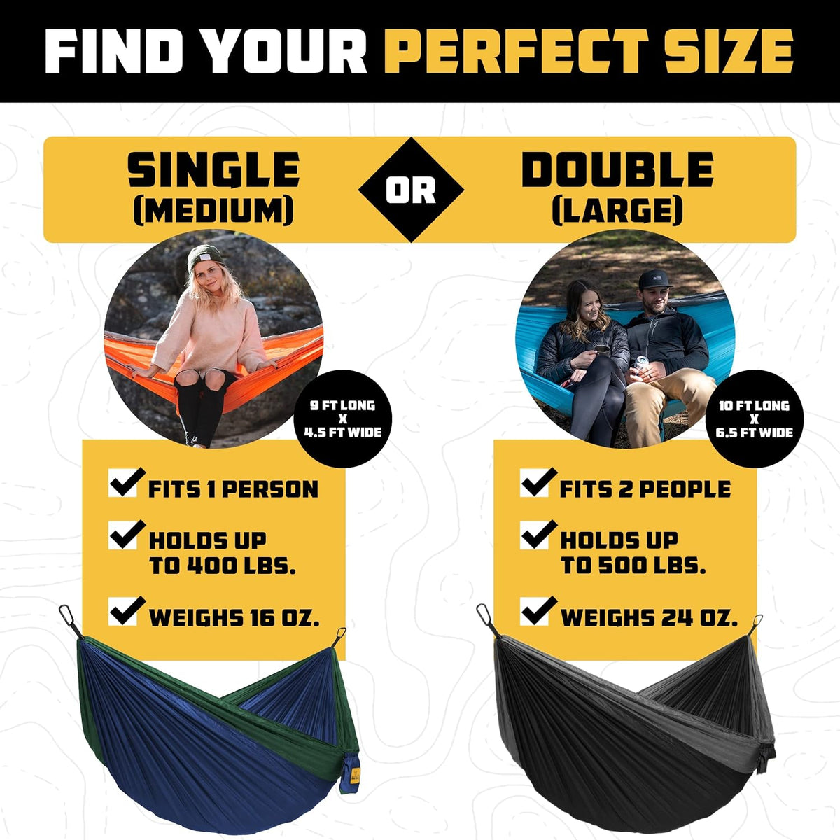 Double camping hammock