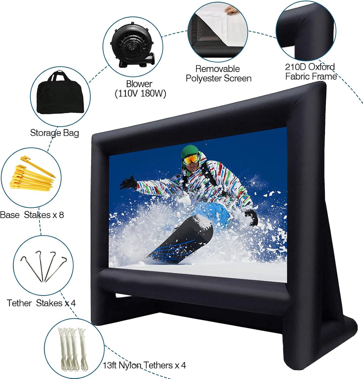 Inflatable movie screen