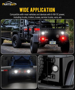 4" Round LED Backup Lights, 2-Pack