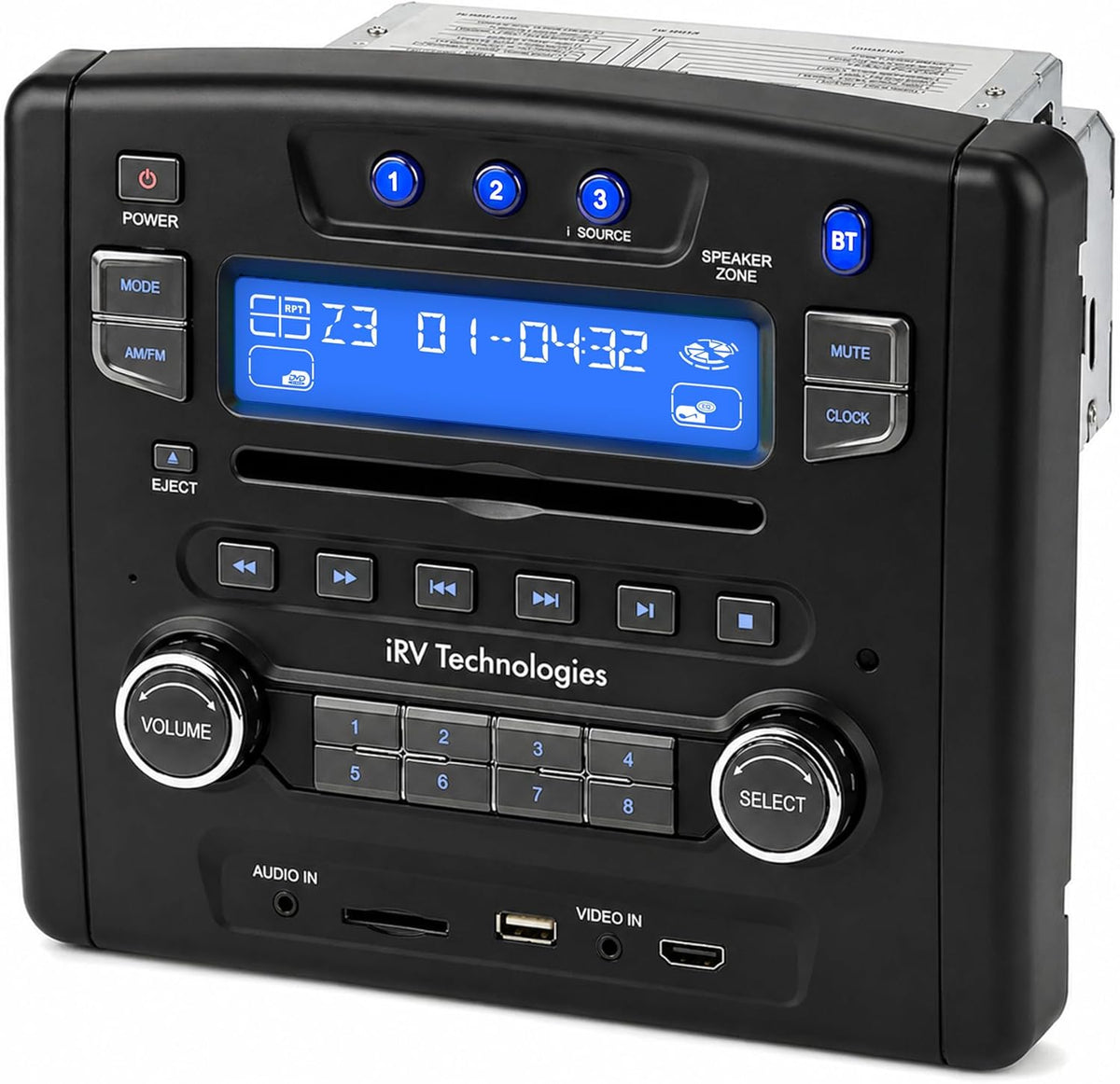 Wall-mount RV stereo