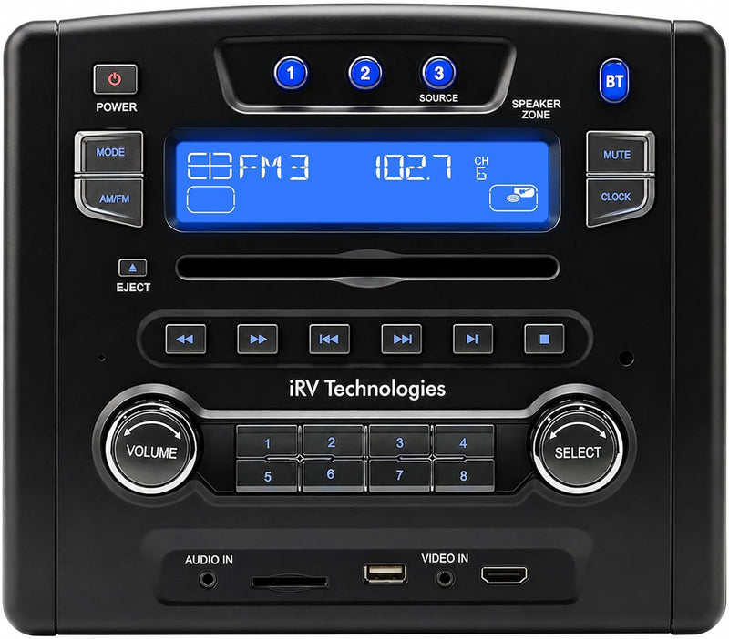 Wall-mount RV stereo