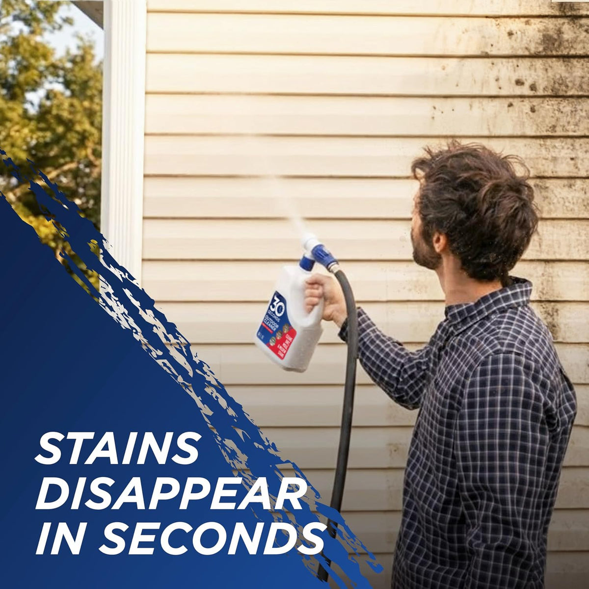 Outdoor cleaner with sprayer