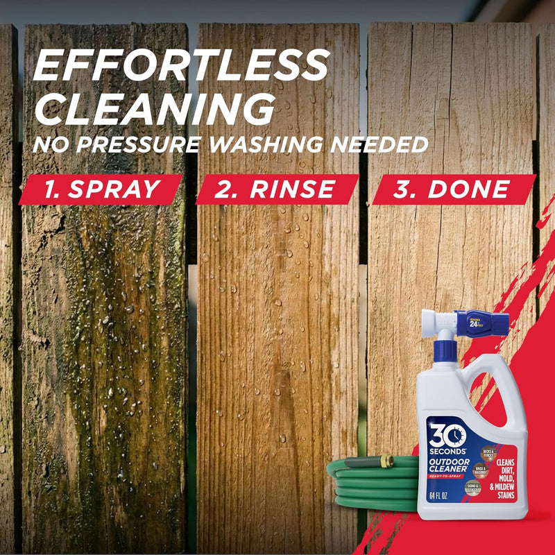 Outdoor cleaner with sprayer