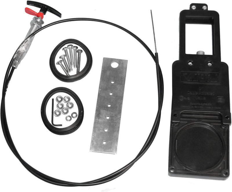 Waste valve with flexible cable
