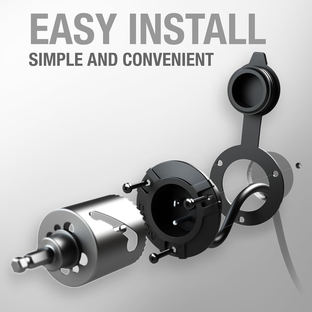 Waterproof AC power inlet