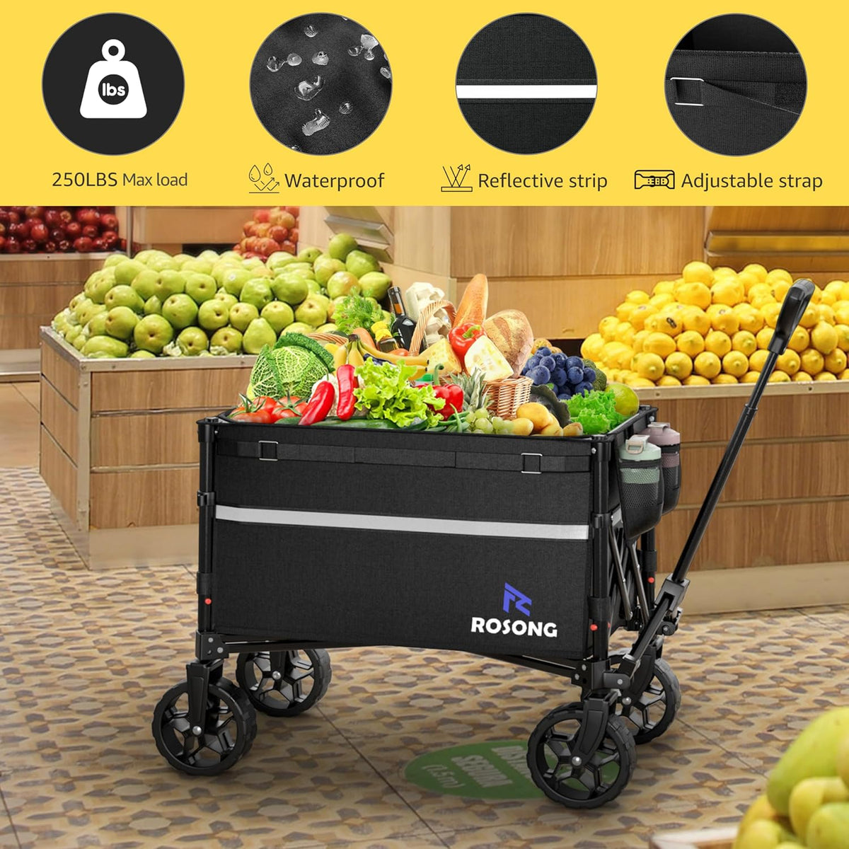 Folding wagon cart