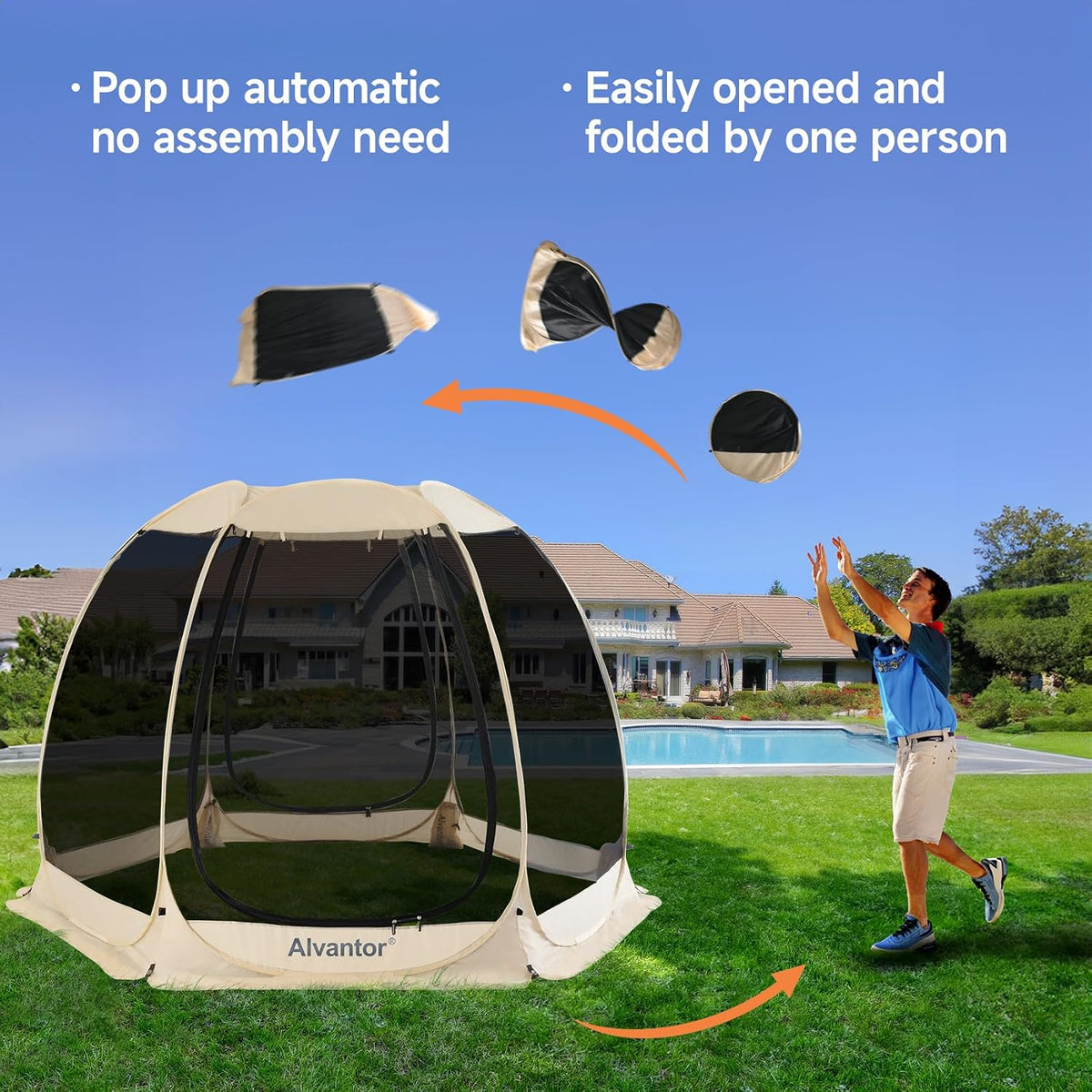 Pop-up screen house