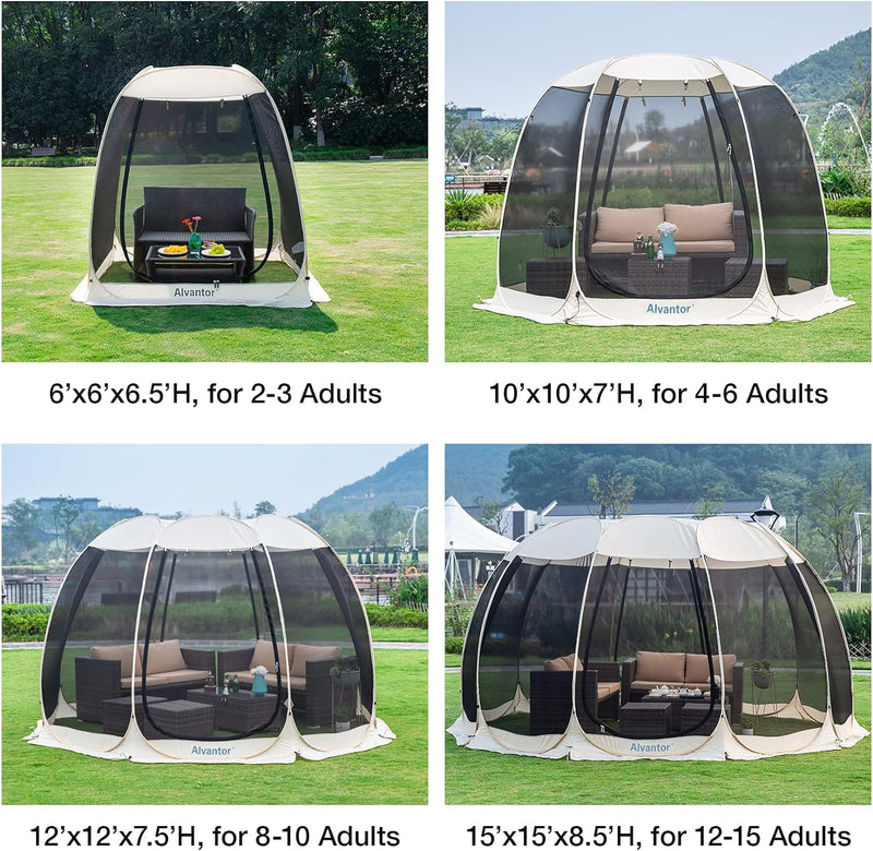 Alvantor Pop-Up Screen House, 10' x 10'