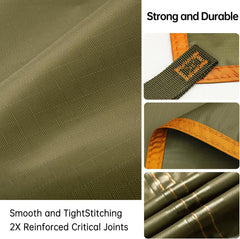FREE SOLDIER Waterproof Camping Tarp, 118" x 126"