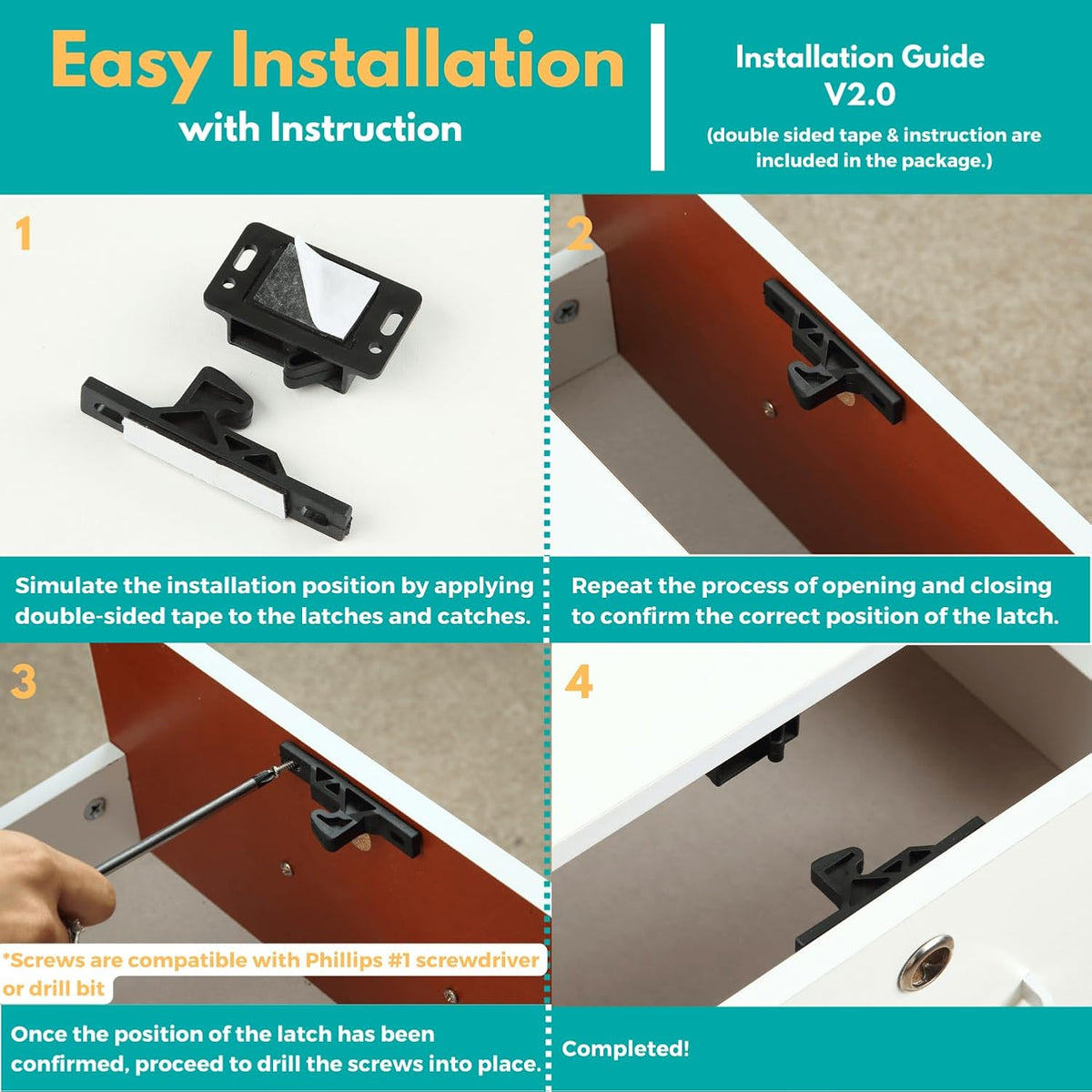 RV drawer latches
