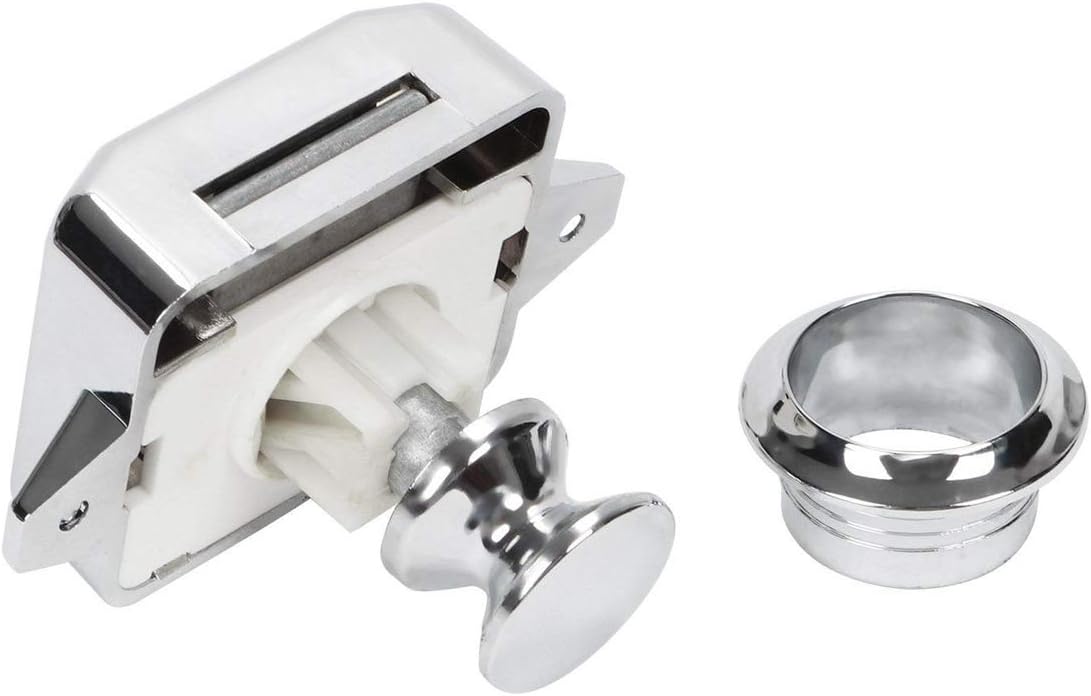 Push-button cabinet latches