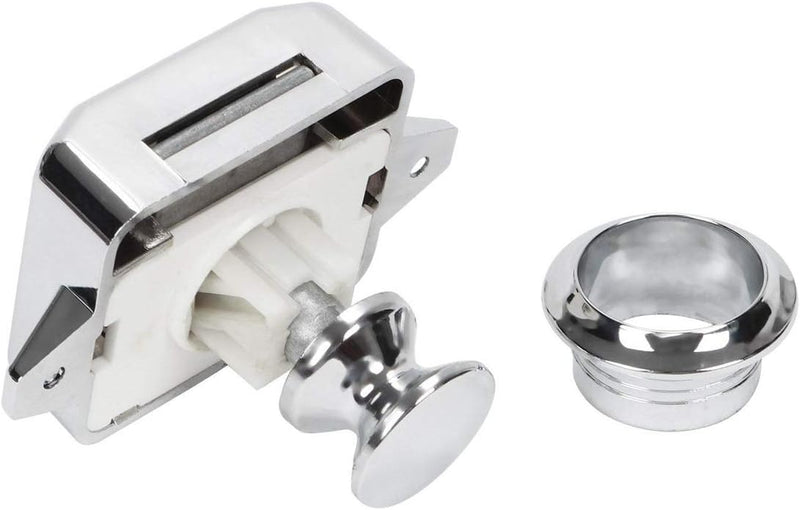 Push-button cabinet latches