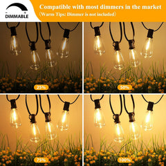 Outdoor bistro string lights