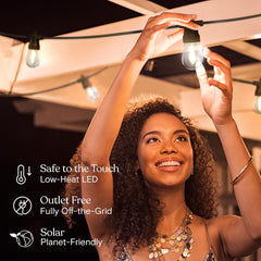 Brightech Ambience Pro Solar String Lights, 27 ft