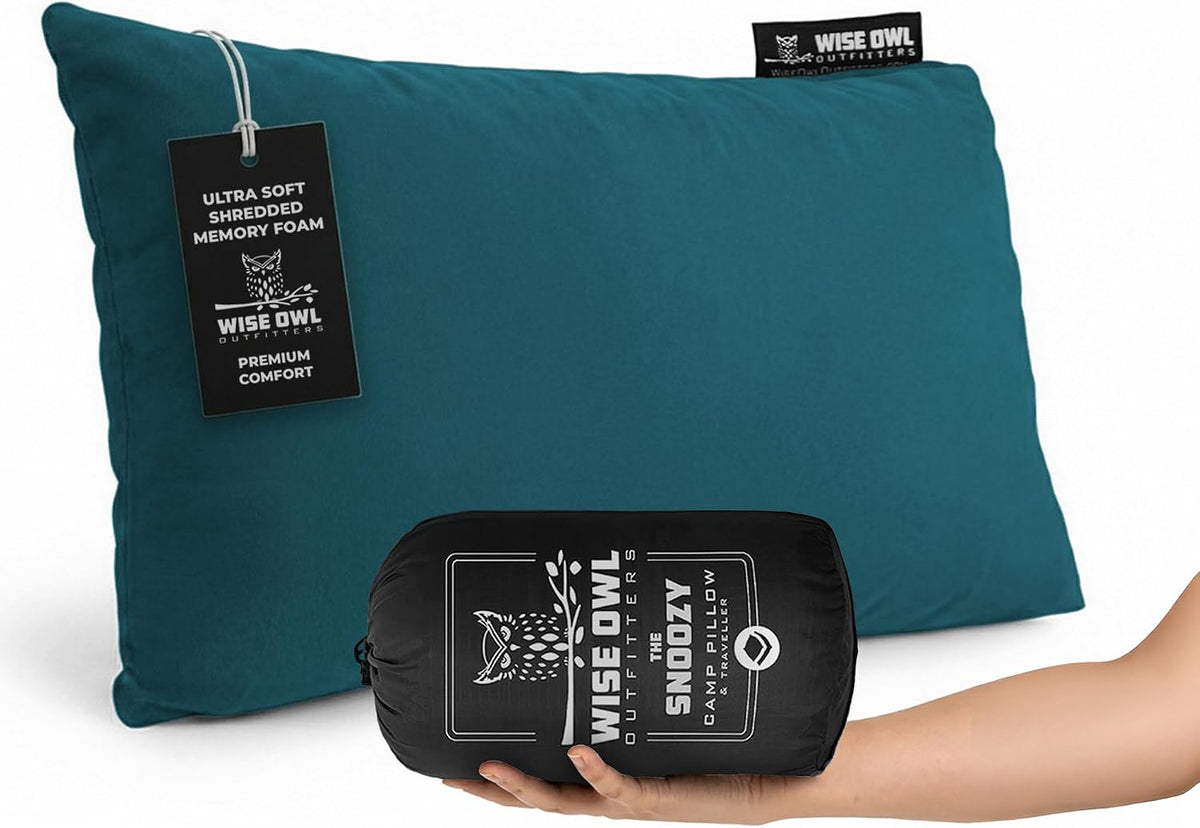 Memory foam camping pillow