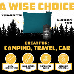 Memory foam camping pillow
