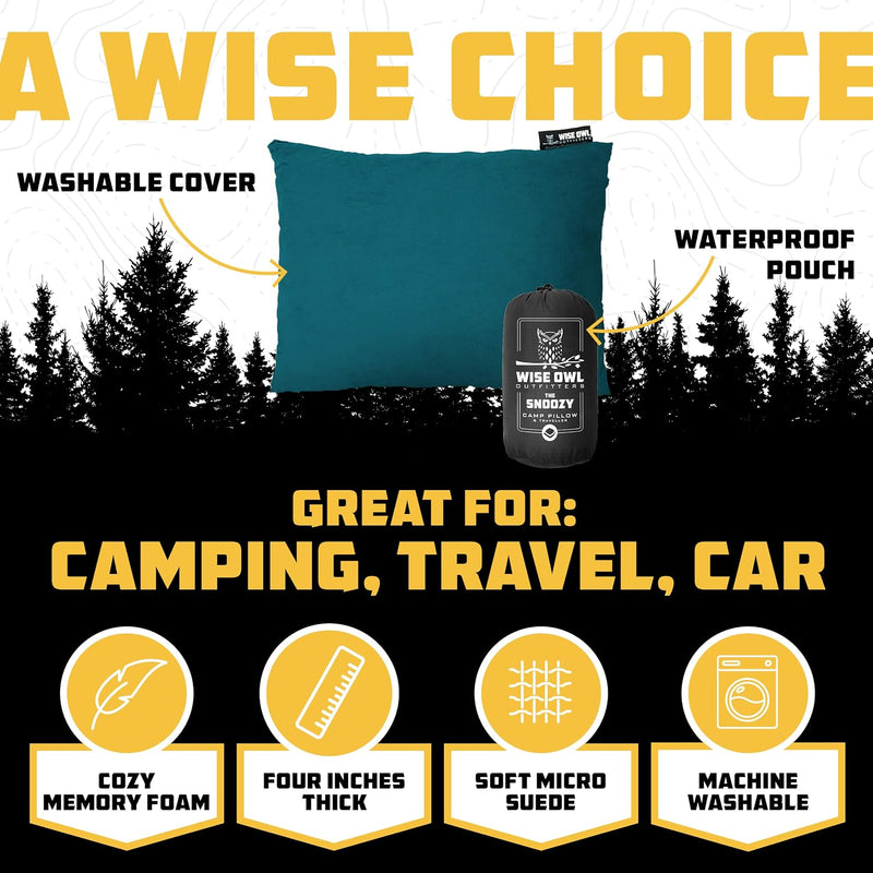 Memory foam camping pillow