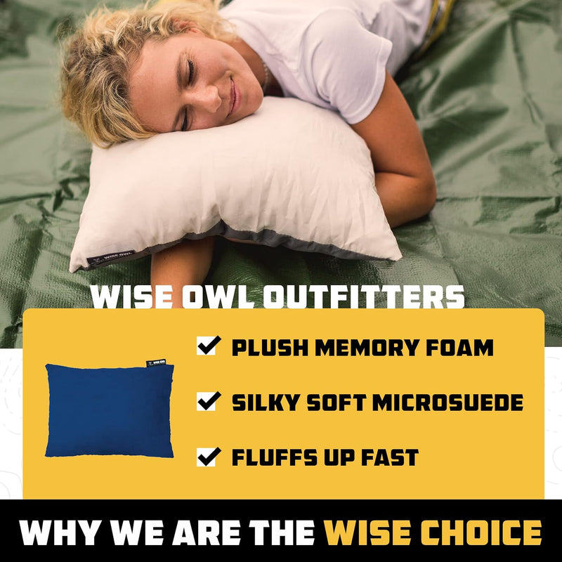 Memory foam camping pillow