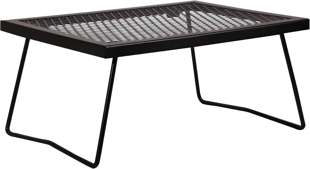 Folding campfire grill grate
